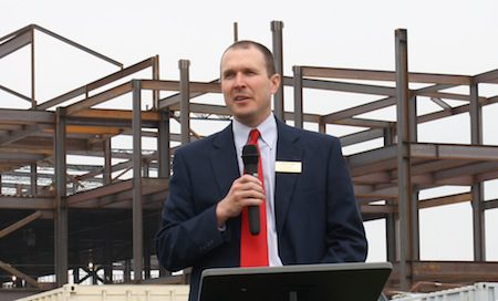 Conway High School Principal Joel Linn discusses construction of the new high school.