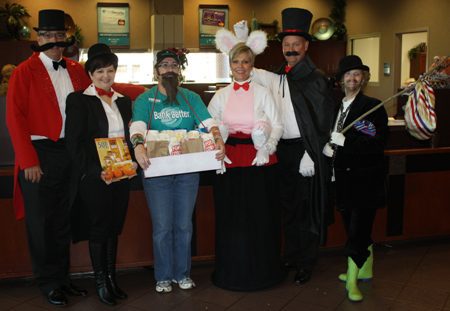 North Conway bankers Johnny Adams (from left), Lisa Hegeman, Karen Varner, Brenda Bennett, Mike Baldwin and Jane Morris.