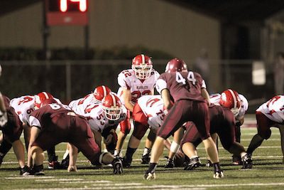 Gann (44) anchors the middle of the Beebe defense. (Bill Patterson photo)