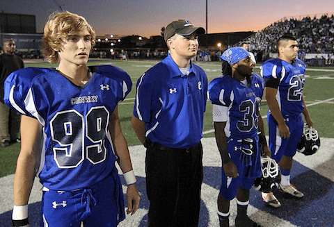 Derek Walter (second from left) of Conway has an impact on several Conway High athletic programs every year as equipment manager. (Bill Patterson photo)
