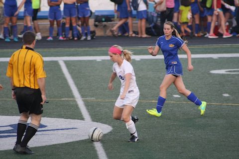 Julia Pettit (left) is one of 11 seniors on this year’s Lady Cats soccer team.