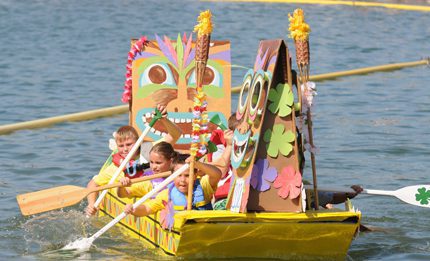 Students compete in annual cardboard boat regatta