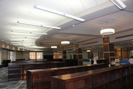 The media center at the new high school.