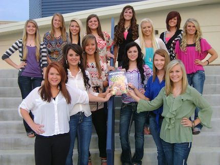 Members of the Greenbrier High School Homecoming Court – (front, from left) seniors Brianna Swindle, Brooke Dillon, Lexie Livingston, Alexis LaPlante, Tara Victory, Bryce Burkheart; (second row, left side) juniors Sarah Dixon, Kelsey Thomas, Ivy Teague, Savannah Snowden; (second row, right side) sophomores Emily Weaver, Jessica Shaw, Lexy Schreiber and Kaylin Moore.