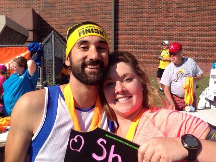 Logan Hall proposed to Lani Jennings at this year’s half marathon.