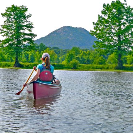 A variety of waterways are available for paddling in the state, including the Little Maumelle Water Trail (pictured) in Central Arkansas. (Photo courtesy of the Arkansas Department of Parks and Tourism)