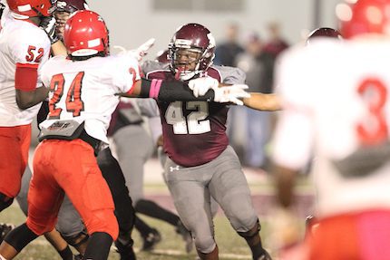 Senior fullback and 501 Football Team honoree Tracy Blakley. (Bill Patterson photo)