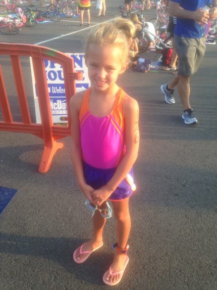 Addy Swindle competed in the First Security Conway Kids’ Triathlon.