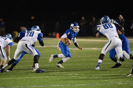 Senior quarterback and 501 Football Team honoree Gunnar Burks. (Todd Owens photo)