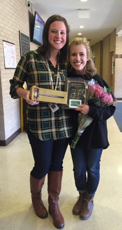 Mentor teacher Lindsey Jones (left) and intern teacher Maddi Mosler.