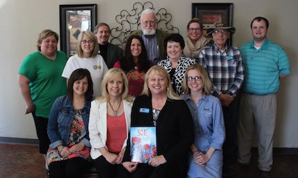 Members of the Conway County 501 LIFE Editorial Board: Alisha Koonce (seated, from left), 501 LIFE publishers Donna Spears and Sonja Keith, Alicia Hugen; Kristi Strain (middle row), Stephanie Lipsmeyer, Shelli Crowell, Mary Clark; Dr. Larry Davis (back), Stewart Nelson, Morgan Zimmerman, Jim Taylor and Cody Hill. Not pictured: Kathy Edgerton.