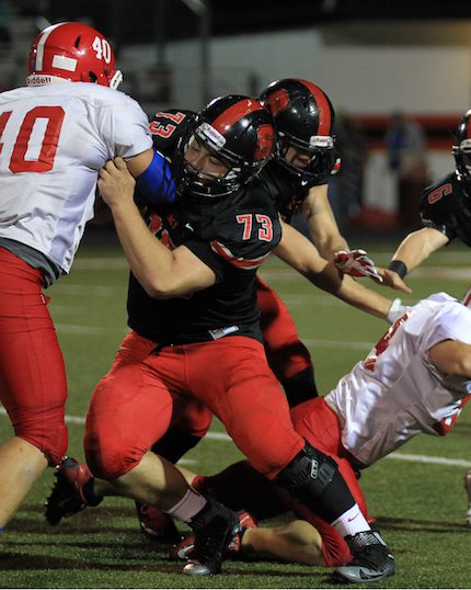 Senior lineman Peyton Fisher. 