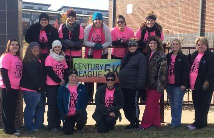 Century League members gather at the 2014 5K.