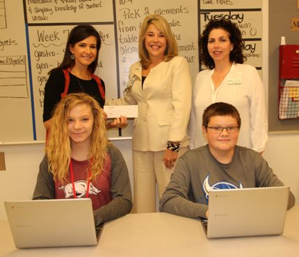 Vilonia Middle School: Abby Peach (front, left), Jonathan Welch; Lori Williams, Dot Welch and Lori Lombardi.