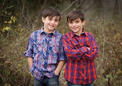 Twins Blake (left) and Grayson Crossman. (Photo courtesy of Strain Photography)